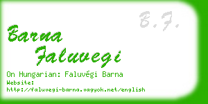 barna faluvegi business card